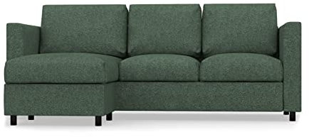 COMFORTLY Sofa mit Chaiselongue-Schonbezug, handgefertigt, kompatibel mit VIMLE Couch, nur Bezüge (strapazierfähig, grün)