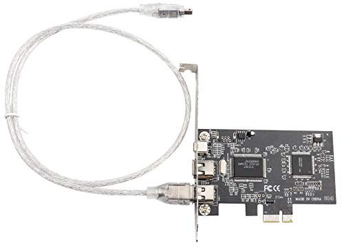 SALALIS PCI E PCI Express FireWire Card, 1394a Adapter IEEE 1394 PCI E Controller Card Firewire Controller Card with Firewire Cable