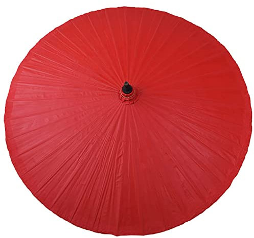 Parapluie Classique En Papier Huilé, Parasol De Jardin Fait À La Main (mât De Parapluie En Bambou Φ35mm) Portable/détachable, Parasol Décoratif À Thème, 2m (Color : Red)