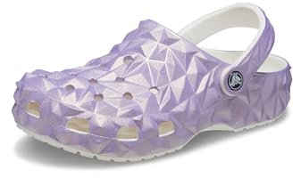 Crocs Unisex-Adult Classic Geometric Clog, Iridescent Lilac, 5 UK Men / 6 UK Women
