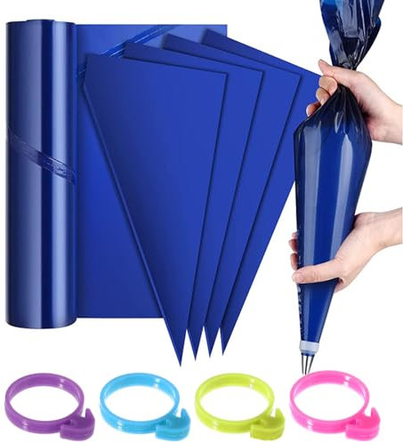 WishesMar Lot de Poches à Douille Jetables 50 Pièces Très Grand Épaissi 52 cm - Poches à Pâtisserie Jetables Sacs à Douille pour Glaçage Gâteau, Cupcakes, Desserts, Gâteaux, Décoration