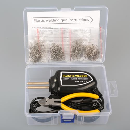 CENPEK Plastic Welding Kit Mini Plastic Welder with 200PCS Hot Staples for Car Bumper Fender Kayak Repairs - 220V 100W