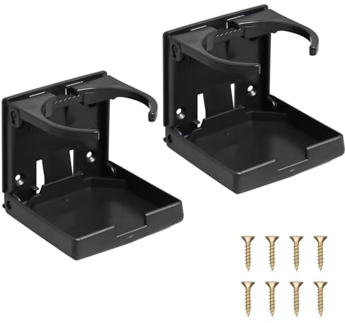 2 Stück Getränkehalter, Auto-Getränkehalter, Zusammenklappbarer Getränkehalter, Klappbar Dosenhalter, Verstellbarer Flaschenhalter, für Autos, LKWs, Wohnmobile, Lieferwagen, Boot