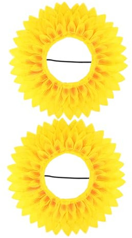 CIYODO 2stücke Sonnenblumen Kopfbedeckung Für Junge Mädchen Einzigartige Blumen Hut Für Kindergarten Süßer Sonnenblumen Cosplay Hut Lustige Blumenbedeckung Für Party