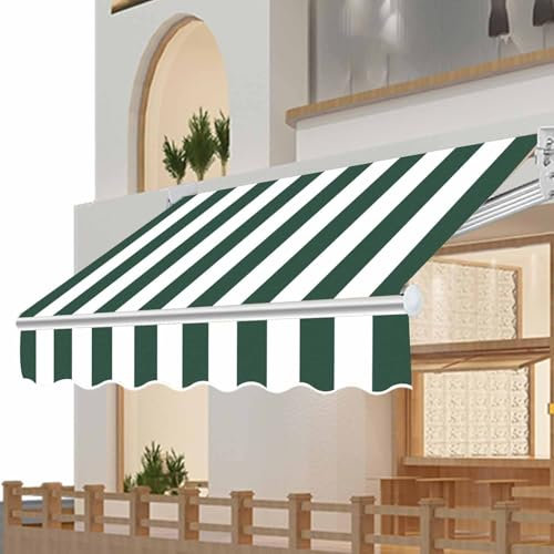 Tessuto di Ricambio per Tenda da Sole,Retrattile Tettoia di Ricambio Impermeabile, Resistente ai Raggi UV, antistrappo per Balcone, Patio, Terrazzo(Telaio Non Incluso),002,(6.6x5ft) 2x1.5m