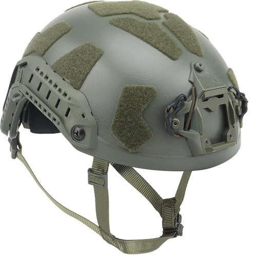 ACEXIER Casco protettivo da tiro tattico SF SUPER High Cut, casco tattico FAST (Green)