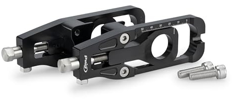 Puig 22232N Tensor de Cadena mecanizado en aluminio anodizado con sistema de regulación precisa y marcaje superior para ajuste fácil y seguro, Negro