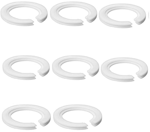 8 PCS Lamp Shade Reducer Rings – E27 to E14 Lampshade Reducer Ring – 42mm to 29mm Plastic Light Shade Reducer Ring – Ideal for Lamp Shade Adapters, Duplex Ring Fittings & Lighting Fixtures (White)