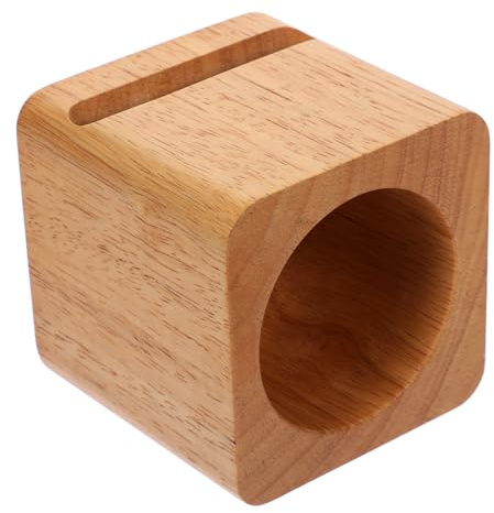 TOGEVAL Supporto per Smartphone in Legno Marrone, Cubo, per Cellulare
