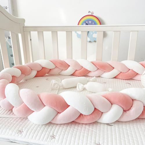 HJZPWB Paracolpi Culla Ovale, Letto A Treccia Cuscino Paracolpi Sponda Sponde Anticaduta Cuscino A Serpente Intrecciato Protezione Morbida E Sicura Sponda Letto,A04,450cm
