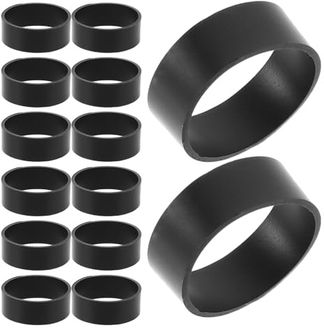 jojofuny Bridas de Goma de Silicona Negras 12x4x0,6 Mm 500 Unidades, Bandas Elásticas Reutilizables para Organización de Cables de Oficina y Hogar, Organizadores Resistentes para