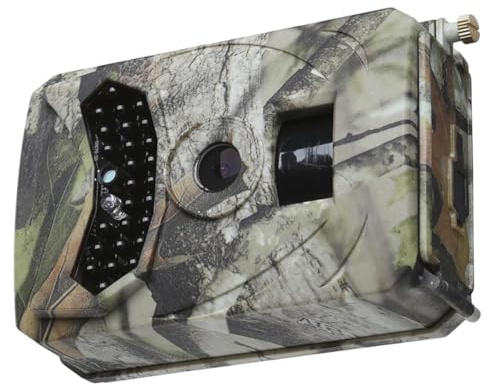 ibasenice Caméra de Chasse 1080p 26 LED Infrarouges, Plastique Résistant, Détection de Mouvement Rapide, Facile à Utiliser pour Surveillance Extérieure et Faune Sauvage