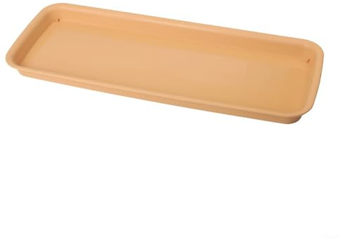 CashMuch Sottovaso rettangolare per piante in resina, per interni ed esterni, per piante in vaso per pavimenti e giardini (marrone XL)