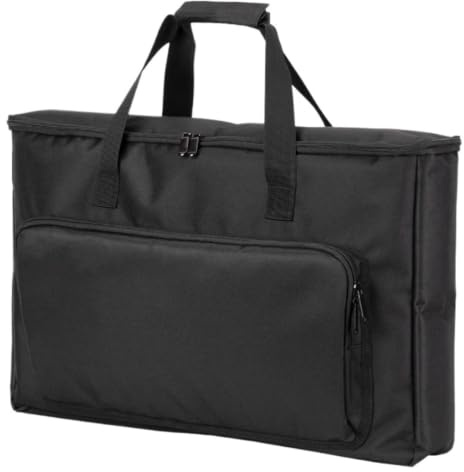 Genérico Estuche de Viaje para Monitor, Estuche de Viaje para Monitor, Bolsa Protectora para Monitor de Ordenador con Forro de Terciopelo Acolchado y Correa de Hombro Ajustable