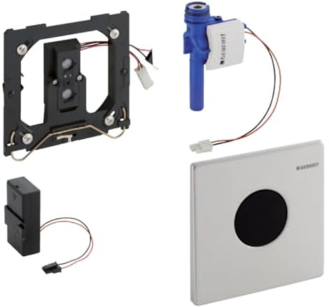 Geberit Urinalsteuerung mit elektronischer Spülauslösung, Batteriebetrieb, Abdeckplatte Mambo, 116.033.FW.1
