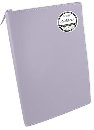 Online Notizbuch A5 mit Lesezeichen Lila – 80 linierte Seiten, 80 g/m² Papier – Elegantes Softcover Notebook für Schule, Büro & Studium – Schreibheft für Notizen, Ideen & Organisation