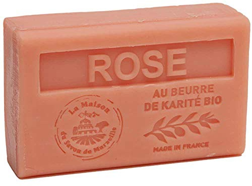 Provenzalische Seife Rose (Rose) mit Bio-Sheabutter (125 Gramm)