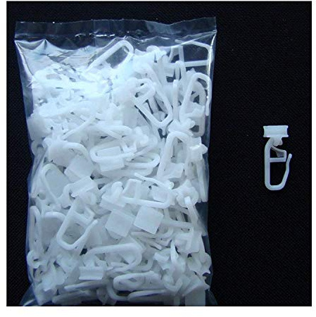 100 Profi Gardinen X Gelenk Gleiter Faltenhaken mit Widerhakenverschluss ! Für Aluminium Schienen mit 6 mm Laufausschnitt