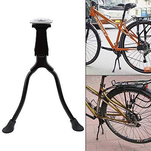 Naroote Wosume Fahrradständer, Doppelbein Fahrradparkregal, Aluminium Schwarz, 26 Zoll oder höher, Rücksitzmontage
