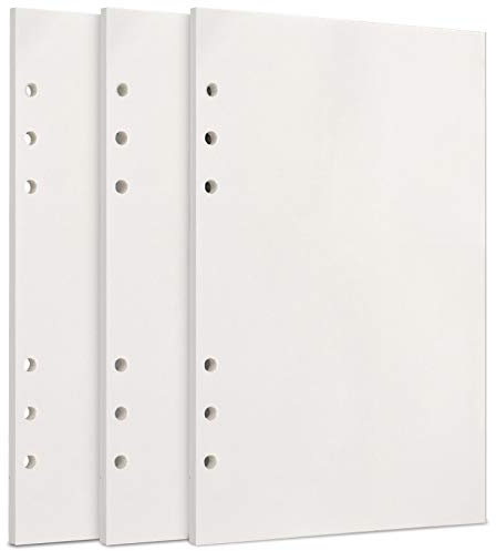 A5 Papier, [3 Packungen] Toplive 100GSM dickes Nachfüllpapier 6 Löcher Nachfülleinlagen Loose Notizpapier A5 Refill Paper 135 Blätter (270 Seiten) für 6 Ring Binder Notizbuch,Blanko Papier
