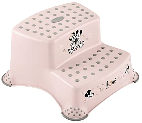 keeeper Mimmi Tvåstegs stegpall, från ca 3 till ca 14 år, halkfri funktion, Igor, Nordic Pink