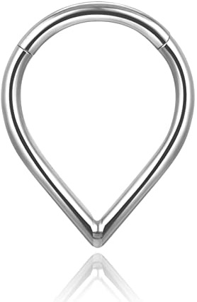 G23 Titan Nasenringe für empfindliche Haut, 16G Septum Clicker Nasenring, Teardrop Double Triple Nasenring 6mm 8mm 10mm 12mm