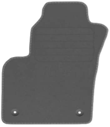 Premium Velourmatte für Volvo C30 Bj. 2006 – 2012 PREM GRAU LP runde Befestigungen Mit Absatzschoner Passform Neu Veloursfussmatte Automatte