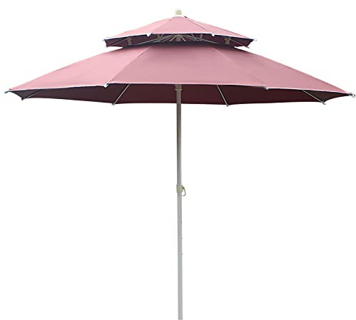 CHEMYO Neigbarer 2,5 m klappbarer Camping-Gartenschirm, doppelwandiges Belüftungsdesign, Strandschirm, liegender Garten, UV-Schutz, großer Angelschirm (ohne Basis)