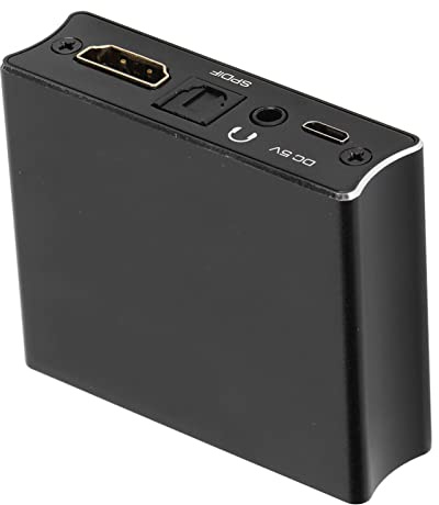 Zunate Splitter per Estrattore Audio HDMI 4K, Convertitore Audio da HDMI a HDMI 1080P + Ottico SPDIF + Audio Stereo da 3,5 Mm, Adattatore Audio HDMI per Fire Stick, Lettore Blu-Ray, Lettore Dvd