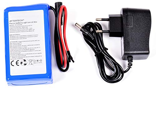 AFTERTECH PILA BATTERIPACK 12V 10000mAh 10Ah LITIUM LADDNINGSBAR 120x65x31mm F2D5