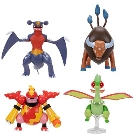 Pokémon Paquete de 4 Figuras de Batalla – Cuenta con Cuatro Figuras Listas para la Batalla de 4.5 Pulgadas