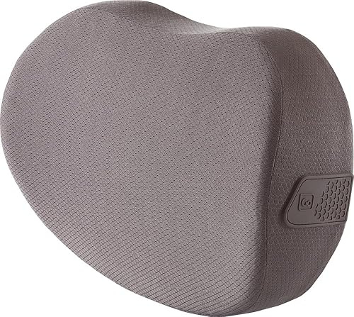 Go Travel Memory Dreamer Universal-Kissen, aufblasbares Reisekissen für ungestörten Schlaf und Lendenwirbelstütze, Deluxe-Memory-Foam-Kissen für Flugzeug, Bus, Auto und Zug, Reiseutensilien, Grau