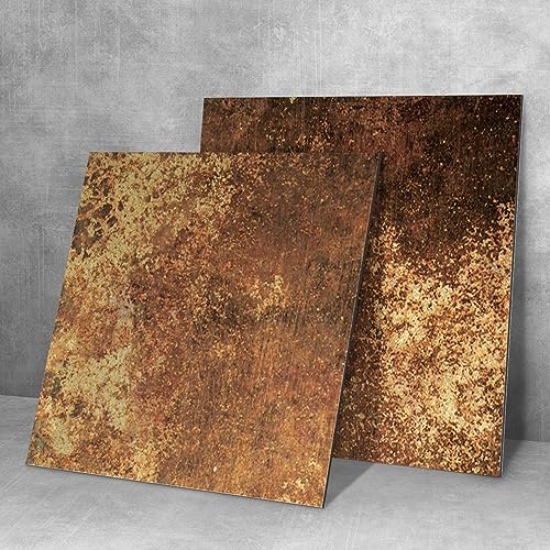 Funlife Sink Splash Guard Cooker Splashback Backsplash for Kitchen Decorative Wall Panels 1mm Thick, Rusty Aged Patina Copper