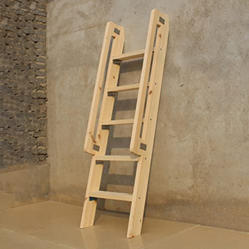 Natural Bunk Ladder/Wooden Loft Ladders,Heavy Duty Climb Ladder with 2 Handrail,Eco-friendly Slanted Ladder for Cabin Beds/Bunk Room