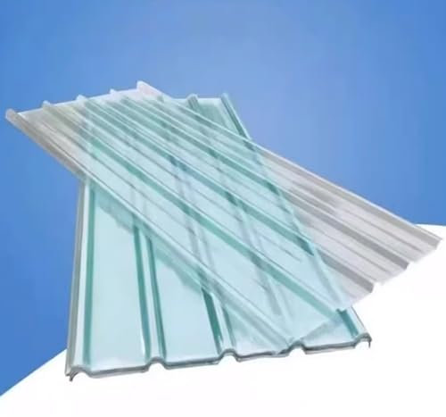 Wellplatten,UV-Beständiges Wellpolyester,FRP-Tageslichtplatten,Regensichere Dachmaterial,1mm Ersatz-Dachplatten,3/4/7/9/13 Stück Wandblech Dachblech,Leicht zu Schneiden (0.9x1.7m/35x67in,13 Pcs)