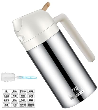 Dispensador de pulverizador de aceite,Botella dispensadora de pulverizador de aceite de oliva,Botella pulverizadora de aceite de oliva 2 en 1 - Botella pulverizadora de aceite de acero inoxidable, bot