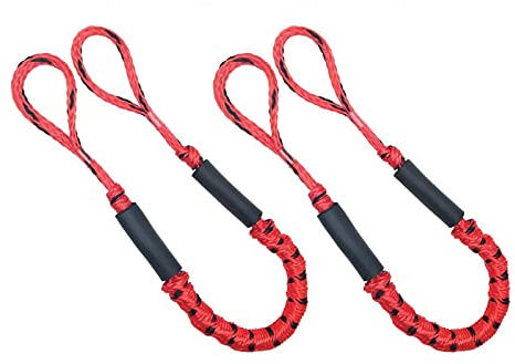 Elastische Festmacherleine - 2 hochfeste Festmacherleine, elastische Festmacherleine für Boote | Boote, Wasserfahrer, integrierter Stoßdämpfer, Kajak, Bootszubehör, Wasserfahrzeug, SeaDoo