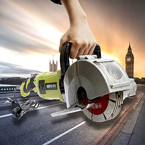 Electric Wall Chaser Slotting Machine, 4000W Wall Chaser, Wall Chaser with Dust Extractor Wall Groove, with 5pcs 125mm Saw Blades Adjustable Cutting Depth & Width 6000RPM