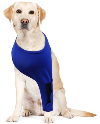 IECOii Dog Surgery Recovery Sleeve,Soft Large Dog Front Leg Braces Recovery Sleeve Protector,Pet Knee Brace Leg Brace Sprain ACL CCL Arthritis Joint Care,Pet Knee Brace Wounds for Large Dog,Blue,XL