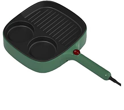 AYCDL Cake Pop Makers, Electric Cooker Multifunction Non-stick Hotpot Smokeless Noodles Cooking Pot Food Steamer Steak Frying Pan Heating Wok,Green