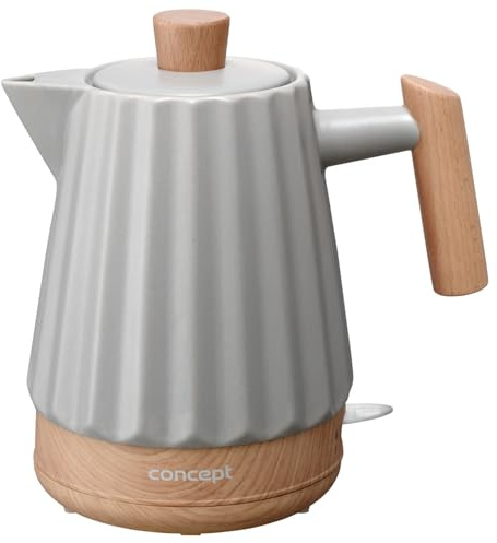 Concept RK0091 Bouilloire en céramique Gris clair 1,5 l