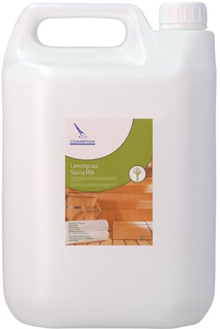 Champion Sauna Milk - Lemongrass Scent - 5 Litres - For Sauna/Steam Room/Hot Tub