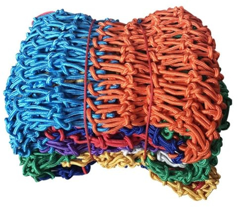 Sicherheitsnetz für Spielplätze – Robustes Kletternetz für Kinder, mehrfarbiges Outdoor-Netz für Baumhaus, Garten, Klettergerüst und Schaukel | Strapazierfähige Strickleiter aus Polyester(2x2.5m)