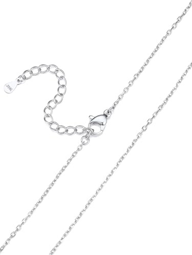 Suplight Cadena Plata Mujer Acero Inoxidable de 1,4 mm de Ancho