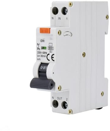 Interrupteur différentiel mono de 25 A, 30 mA, type AC pour protection électrique, prévient les surcharges et les courts-circuits dans les installations.