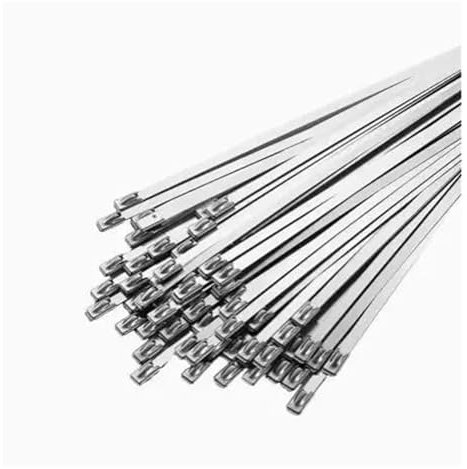 10pcs 10mm 10 * 100/150/200/250/300/350/400/450/500/650mm Self-Locking Stainless Steel Cable Ties Metal Cable Tie(10x150mm)