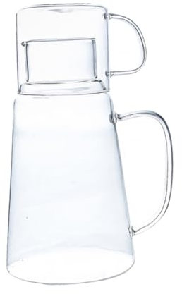VICASKY Brocca Per Acqua in Vetro 1200ml, Bollitore in Vetro Per Casa Resistente Alte Temperature, Bottiglia D'acqua Per Succhi, Tè Freddo e Bevande Fatte in Casa, Per Famiglia, Ufficio e Picnic