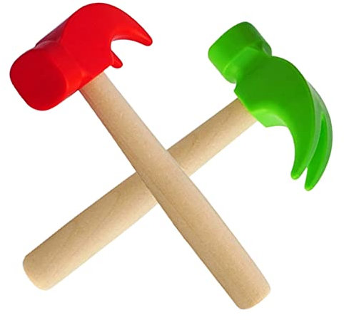 Abaodam 2stücke Teiliges Junge Mädchen Werkzeug Roter Grüner Hammer Lernspielzeug Für Kleinkinder Puzzlespielzeug Greif Und Koordinationsfähigkeiten