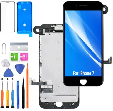 HLYGZX Écran pour iPhone 7 A1778 A1660 Noir | avec Kit de réparation，Affichage HD，Remplacement d'écran