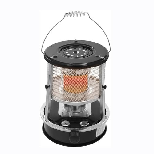 VLRBFDOI Black,Kerosene Heater Stove, 2 in 1 Portable Heater for Camping, Height Adjustable Kerosene Radiant Heater for Cooking, Garage, Emergency Preparedness
